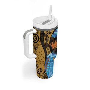 Africa Happy Kwanzaa Tumbler With Handle Tribal Dance