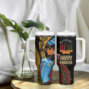 Africa Happy Kwanzaa Tumbler With Handle Tribal Dance