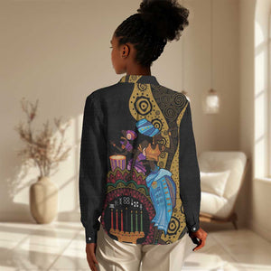 Africa Happy Kwanzaa Women Casual Shirt Tribal Dance