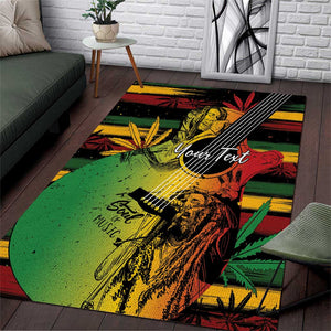 Personalised Afro Reggae Area Rug Soul of Music Sketch Style