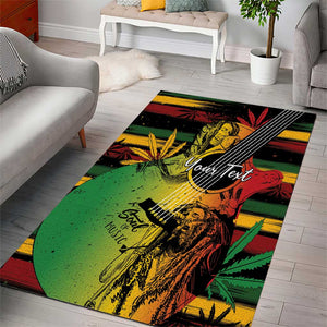 Personalised Afro Reggae Area Rug Soul of Music Sketch Style