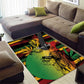 Personalised Afro Reggae Area Rug Soul of Music Sketch Style