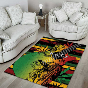 Personalised Afro Reggae Area Rug Soul of Music Sketch Style