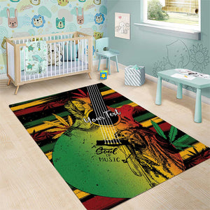 Personalised Afro Reggae Area Rug Soul of Music Sketch Style