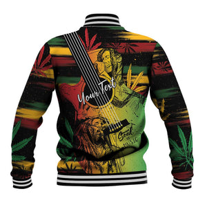 Personalised Afro Reggae Baseball Jacket Soul of Music Sketch Style