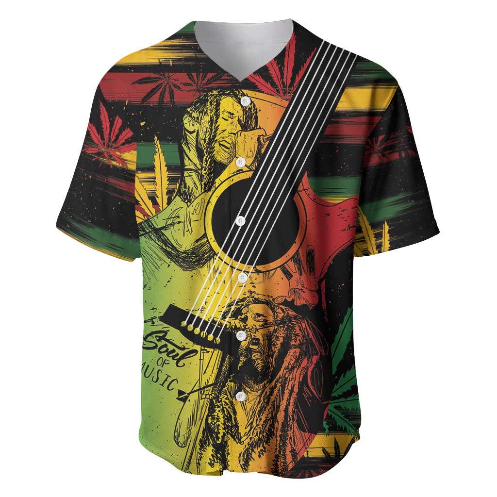 Personalised Afro Reggae Baseball Jersey Soul of Music Sketch Style