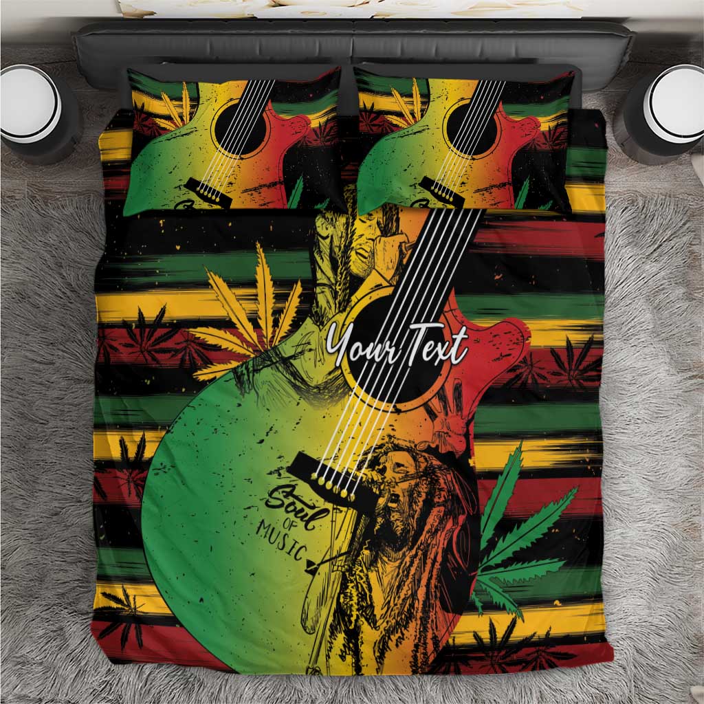 Personalised Afro Reggae Bedding Set Soul of Music Sketch Style