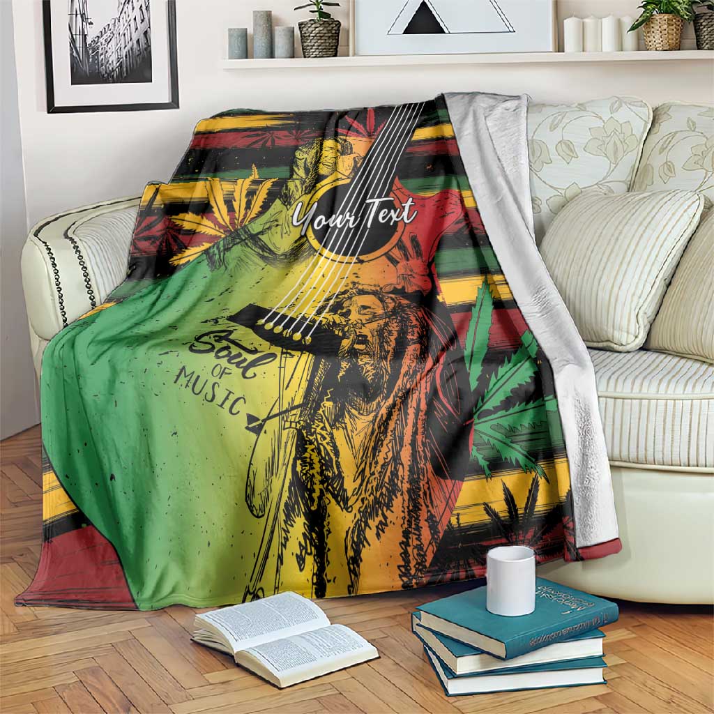 Personalised Afro Reggae Blanket Soul of Music Sketch Style