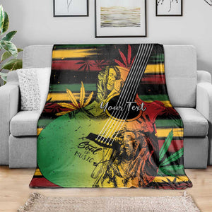 Personalised Afro Reggae Blanket Soul of Music Sketch Style