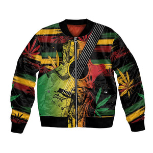 Personalised Afro Reggae Bomber Jacket Soul of Music Sketch Style