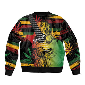 Personalised Afro Reggae Bomber Jacket Soul of Music Sketch Style