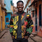 Personalised Afro Reggae Bomber Jacket Soul of Music Sketch Style