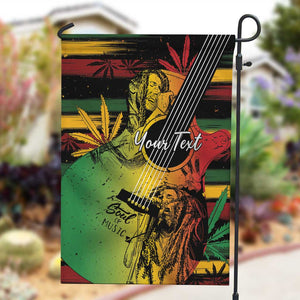 Personalised Afro Reggae Garden Flag Soul of Music Sketch Style