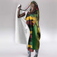 Personalised Afro Reggae Hooded Blanket Soul of Music Sketch Style