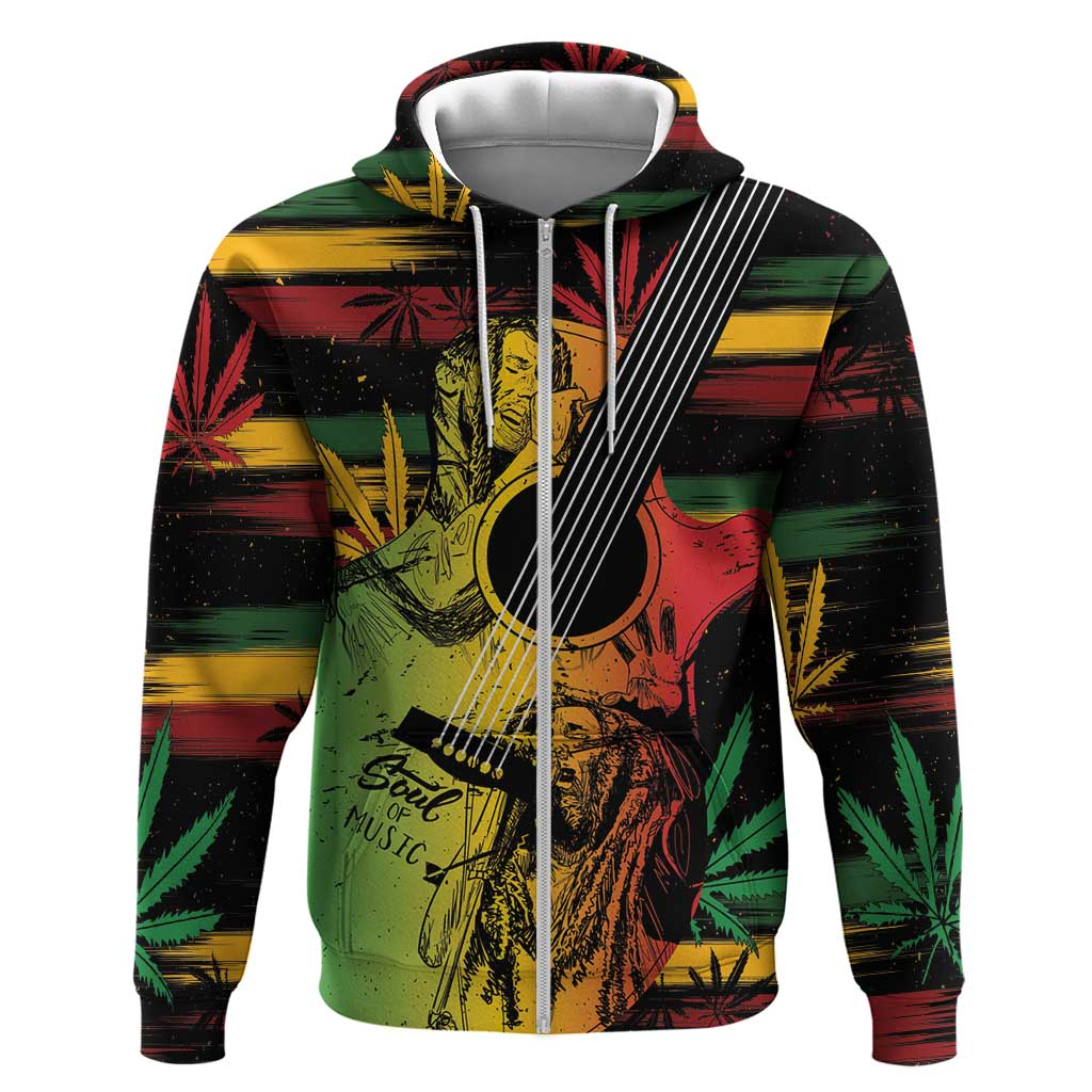 Personalised Afro Reggae Hoodie Soul of Music Sketch Style