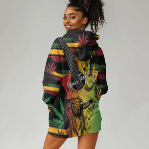 Personalised Afro Reggae Hoodie Dress Soul of Music Sketch Style