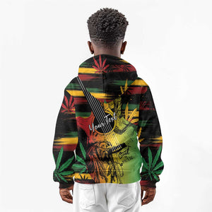 Personalised Afro Reggae Kid Hoodie Soul of Music Sketch Style