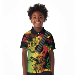 Personalised Afro Reggae Kid Polo Shirt Soul of Music Sketch Style