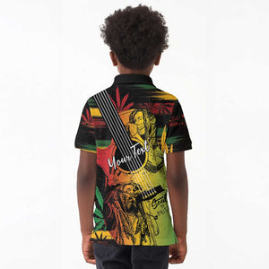 Personalised Afro Reggae Kid Polo Shirt Soul of Music Sketch Style