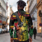 Personalised Afro Reggae Long Sleeve Button Shirt Soul of Music Sketch Style