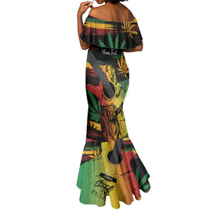 Personalised Afro Reggae Mermaid Dress Soul of Music Sketch Style