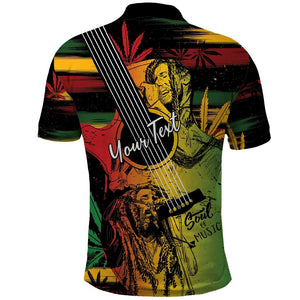 Personalised Afro Reggae Polo Shirt Soul of Music Sketch Style