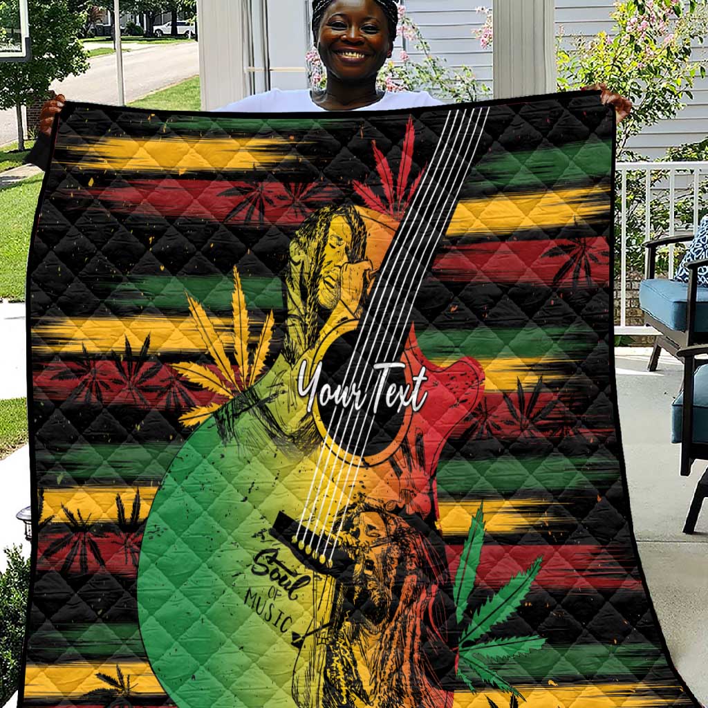 Personalised Afro Reggae Quilt Soul of Music Sketch Style