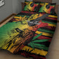 Personalised Afro Reggae Quilt Bed Set Soul of Music Sketch Style