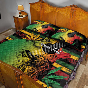 Personalised Afro Reggae Quilt Bed Set Soul of Music Sketch Style