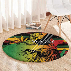 Personalised Afro Reggae Round Carpet Soul of Music Sketch Style