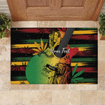 Personalised Afro Reggae Rubber Doormat Soul of Music Sketch Style