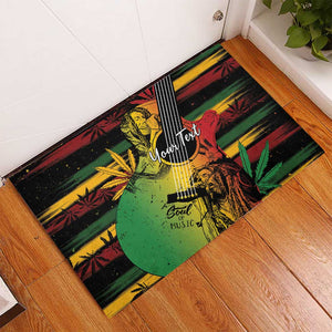 Personalised Afro Reggae Rubber Doormat Soul of Music Sketch Style