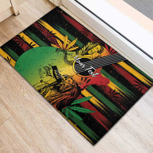 Personalised Afro Reggae Rubber Doormat Soul of Music Sketch Style