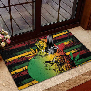 Personalised Afro Reggae Rubber Doormat Soul of Music Sketch Style