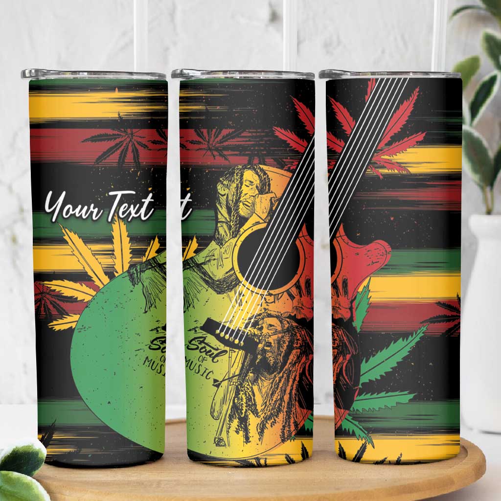 Personalised Afro Reggae Skinny Tumbler Soul of Music Sketch Style