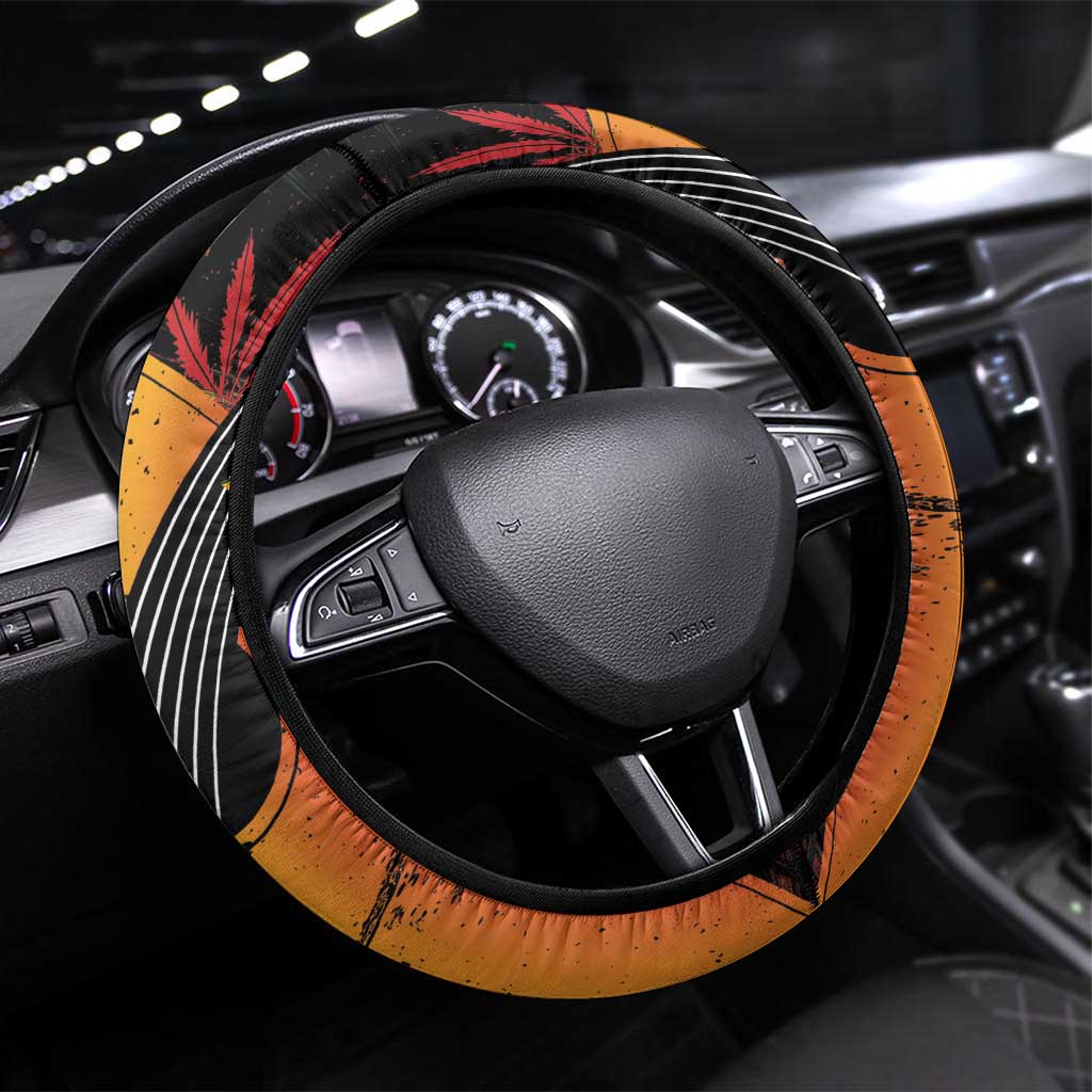 Afro Reggae Steering Wheel Cover Soul of Music Sketch Style