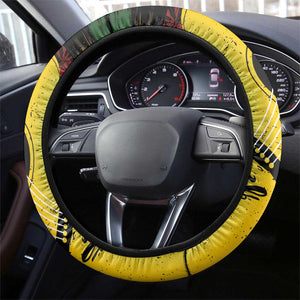 Afro Reggae Steering Wheel Cover Soul of Music Sketch Style