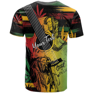 Personalised Afro Reggae T shirt Soul of Music Sketch Style