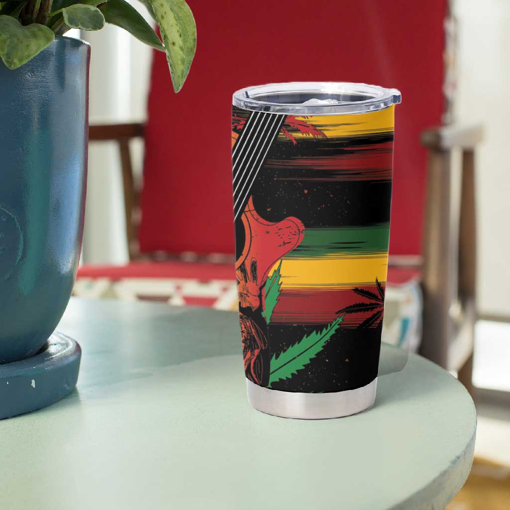 Personalised Afro Reggae Tumbler Cup Soul of Music Sketch Style