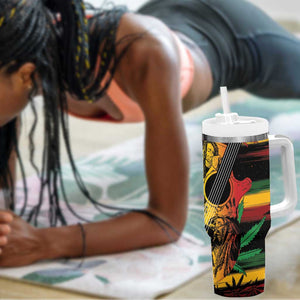 Personalised Afro Reggae Tumbler With Handle Soul of Music Sketch Style