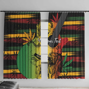 Personalised Afro Reggae Window Curtain Soul of Music Sketch Style