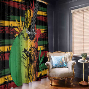 Personalised Afro Reggae Window Curtain Soul of Music Sketch Style