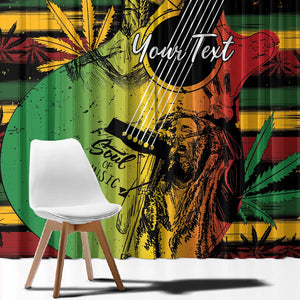 Personalised Afro Reggae Window Curtain Soul of Music Sketch Style