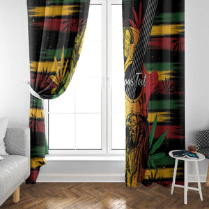 Personalised Afro Reggae Window Curtain Soul of Music Sketch Style