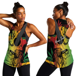 Personalised Afro Reggae Women Racerback Tank Soul of Music Sketch Style