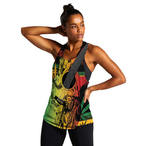 Personalised Afro Reggae Women Racerback Tank Soul of Music Sketch Style