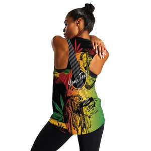 Personalised Afro Reggae Women Racerback Tank Soul of Music Sketch Style