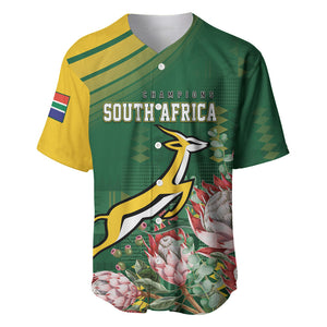 South Africa Rugby Personalized Bokke Champions Baseball Jersey