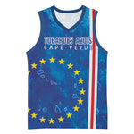 Cape Verde Tubaroes Azuis Custom Basketball Jersey Break The Waves LT7