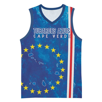 Cape Verde Tubaroes Azuis Custom Basketball Jersey Break The Waves LT7